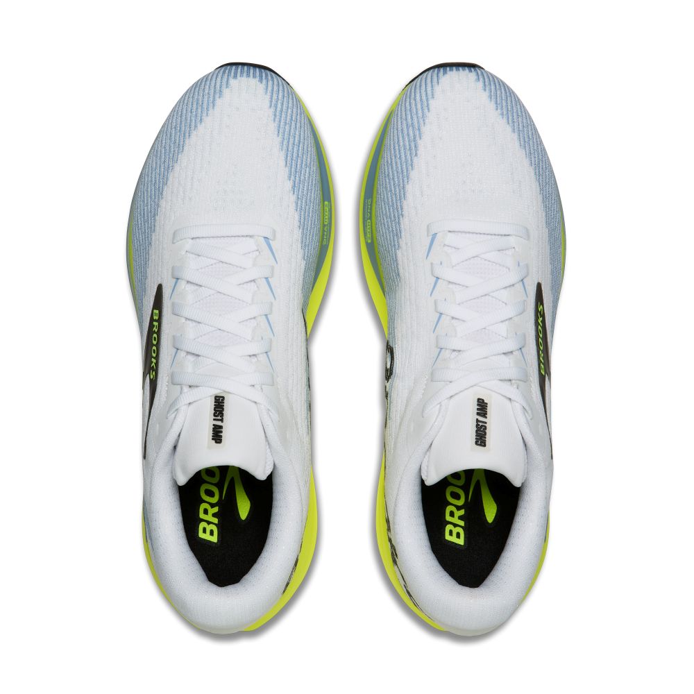 Brooks Ghost Amp - 130 White/Blue/Nightlife