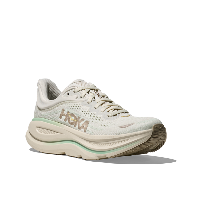 Hoka Womens Bondi 9 Truffle Salt/Sea Glass B-1162012/D-1162014