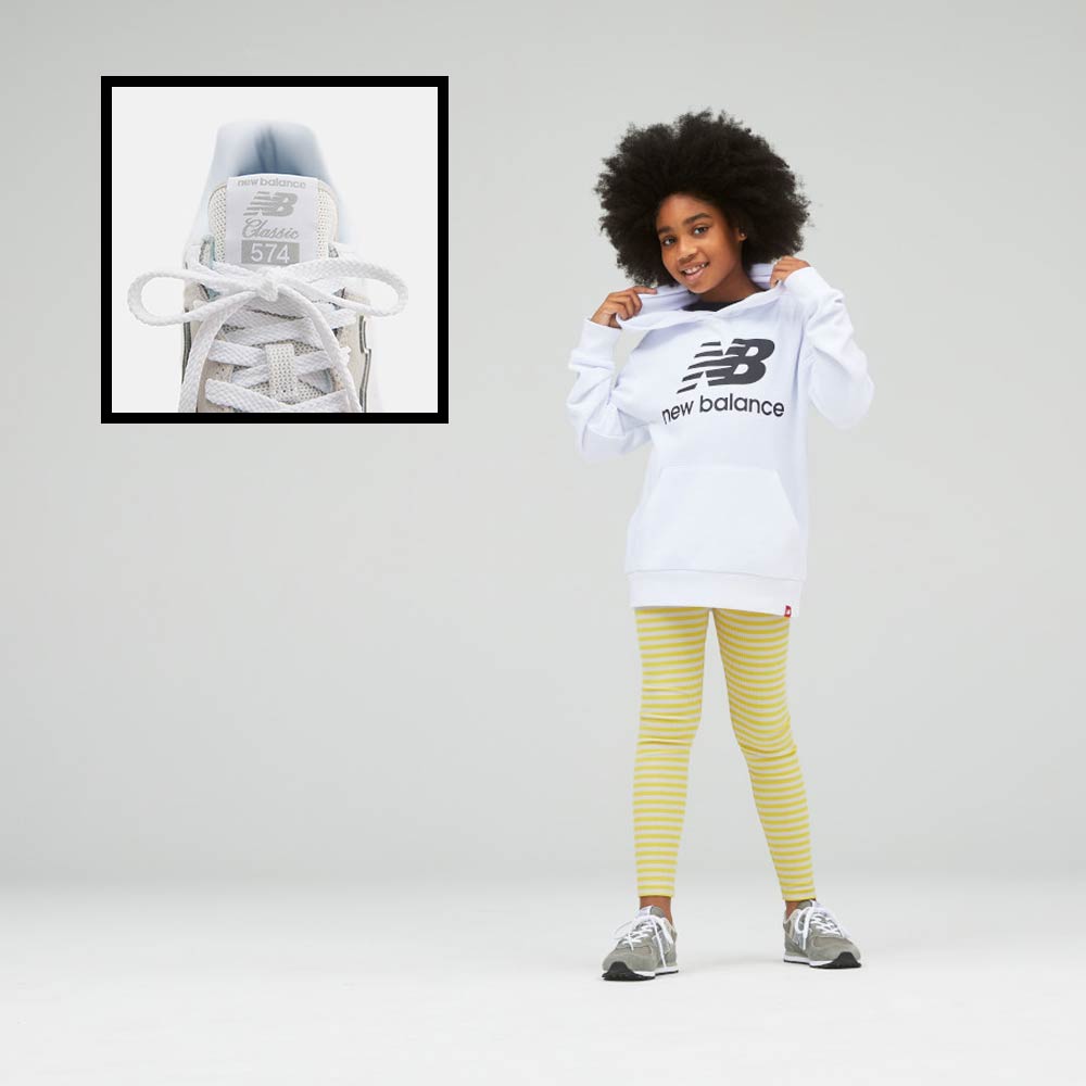 new balance banner featuring NB 574 model